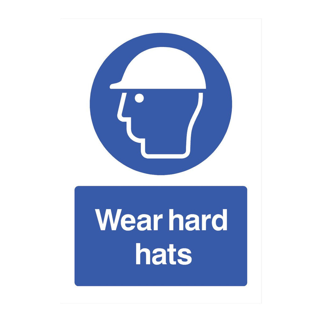 Wear Hard Hats Sign - The Sign Shed