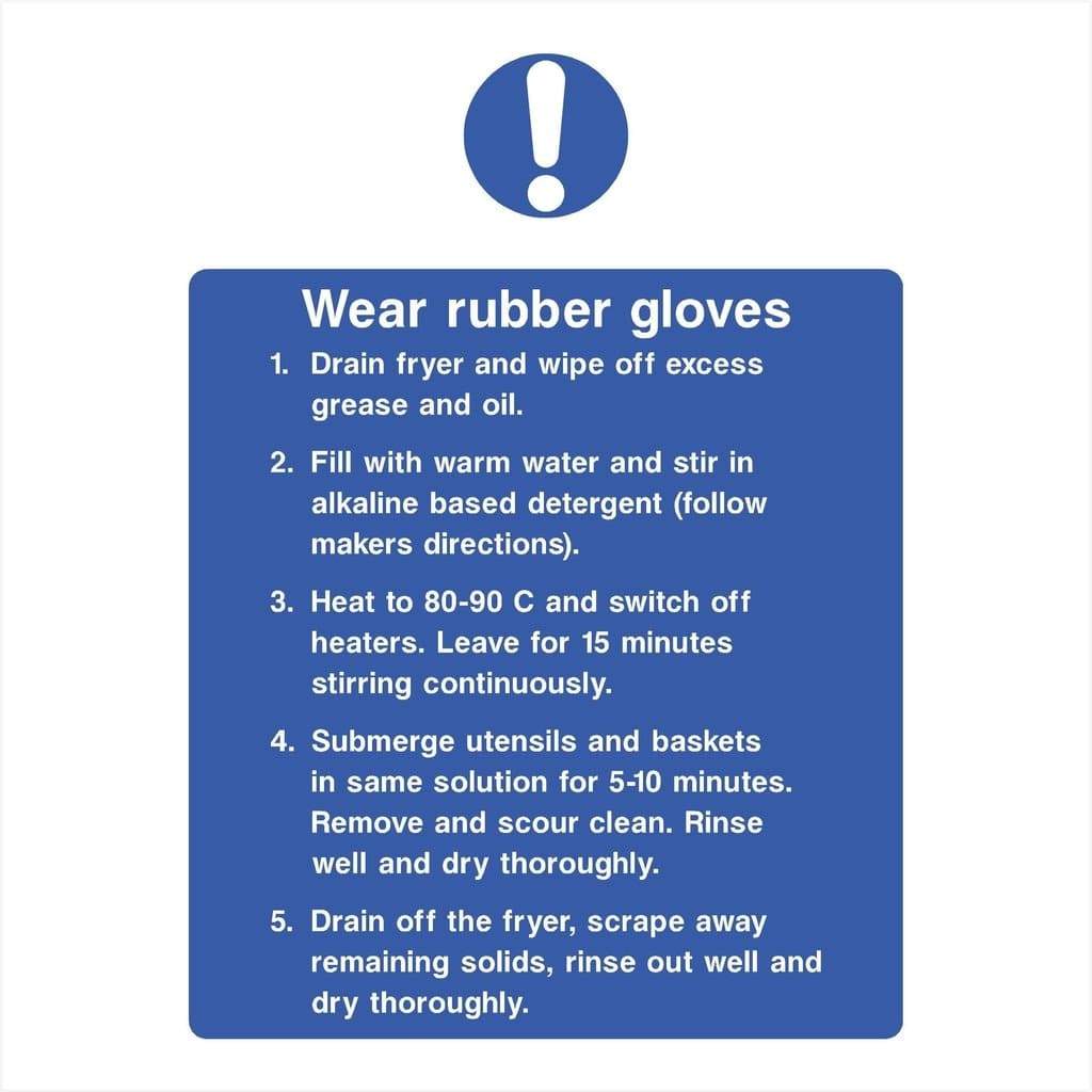 Wear Rubber Gloves Instructions Sign - The Sign Shed