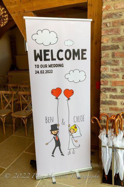 Wedding Pop Up Banner | Balloon Blue - The Sign Shed