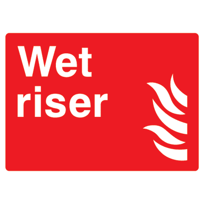 Wet Riser Fire Equipment Sign - The Sign Shed