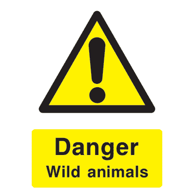 Wild Animals Sign - The Sign Shed