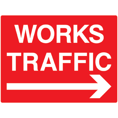 Works Traffic - Right Arrow Safety Sign - The Sign Shed