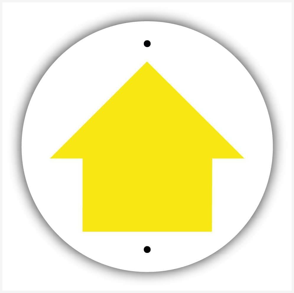 Yellow Arrow Waymarker sign - The Sign Shed