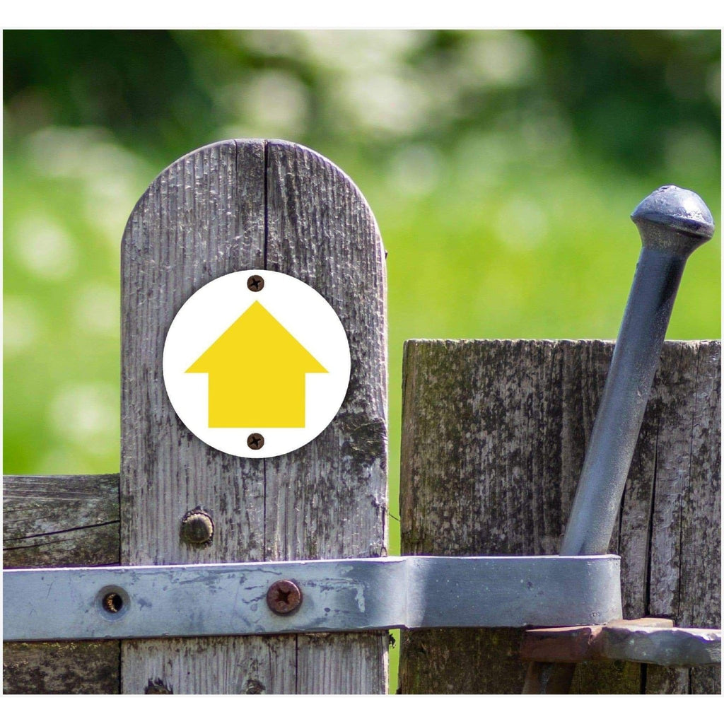 Yellow Arrow Waymarker sign - The Sign Shed