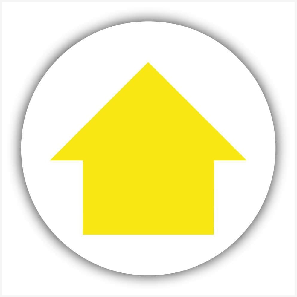 Yellow Arrow Waymarker sign - The Sign Shed