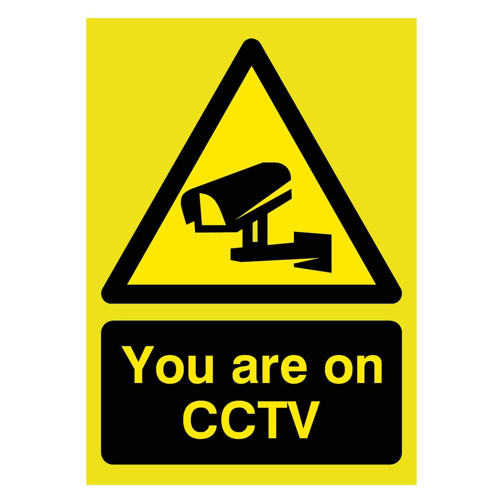 You Are On CCTV Yellow Sign - The Sign Shed